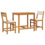 Balcony set with 3-piece solid acacia wood cushions by vidaXL, Garden sets - Ref: Foro24-365855, Price: 154,72 €, Discount: %