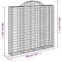 Gabion baskets 7 pcs arch shape iron 200x30x180/200 cm by vidaXL, Pots and planters - Ref: Foro24-3146199, Price: 780,39 €, D...