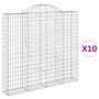 Gabion baskets 10 pcs arc shape iron 200x30x180/200cm by vidaXL, Pots and planters - Ref: Foro24-3146202, Price: 1,00 €, Disc...