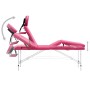 Klappbare Massageliege 4 Zonen Aluminium rosa von vidaXL, Massageliegen - Ref: Foro24-110200, Preis: 221,99 €, Rabatt: %