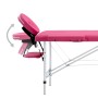 Klappbare Massageliege 4 Zonen Aluminium rosa von vidaXL, Massageliegen - Ref: Foro24-110200, Preis: 221,99 €, Rabatt: %