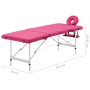 Klappbare Massageliege 4 Zonen Aluminium rosa von vidaXL, Massageliegen - Ref: Foro24-110200, Preis: 221,99 €, Rabatt: %