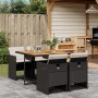 5-piece garden furniture set with black synthetic rattan cushions by vidaXL, Garden sets - Ref: Foro24-3277670, Price: 354,99...