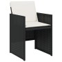 Set comedor de jardín con cojines 13 pzas ratán sintético negro de vidaXL, Conjuntos de jardín - Ref: Foro24-3277709, Precio:...