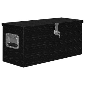 Black aluminum box 80x30x35 cm by vidaXL, Toolboxes - Ref: Foro24-146442, Price: 196,99 €, Discount: %