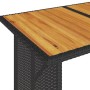 Gartentisch aus schwarzem PE-Rattan, Holzoberfläche, 110 x 68 x 70 cm von vidaXL, Gartentische - Ref: Foro24-366355, Preis: 9...