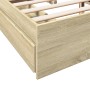 Sonoma oak engineered wood bed with drawers 160x200 cm by vidaXL, Beds and slatted bases - Ref: Foro24-3280645, Price: 185,29...