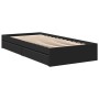 Black engineered wood bed with drawers 90x200 cm by vidaXL, Beds and slatted bases - Ref: Foro24-3280679, Price: 144,22 €, Di...