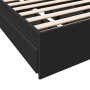 Black engineered wood bed with drawers 90x200 cm by vidaXL, Beds and slatted bases - Ref: Foro24-3280679, Price: 144,22 €, Di...