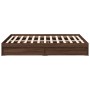 Oak brown engineered wood bed with drawers 140x190 cm by vidaXL, Beds and slatted bases - Ref: Foro24-3280691, Price: 181,03 ...