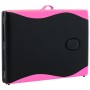 Camilla de masaje plegable 2 zonas aluminio negro y rosa de vidaXL, Mesas de masaje - Ref: Foro24-110232, Precio: 151,44 €, D...