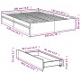 Cama con cajones madera de ingeniería marrón roble 135x190 cm de vidaXL, Camas y somieres - Ref: Foro24-3280698, Precio: 195,...