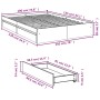 Cama con cajones madera de ingeniería negro 135x190 cm de vidaXL, Camas y somieres - Ref: Foro24-3280693, Precio: 180,28 €, D...