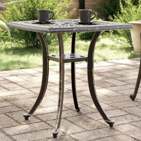 Bronze cast aluminum garden table 53x53x53 cm by vidaXL, Garden tables - Ref: Foro24-4002815, Price: 66,39 €, Discount: %