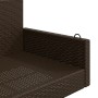 Brown synthetic rattan swing bench 119x56x48 cm by vidaXL, garden benches - Ref: Foro24-365626, Price: 116,99 €, Discount: %