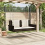 Schaukelbank mit braunen synthetischen Rattankissen 119x56x48 cm von vidaXL, Gartenbänke - Ref: Foro24-365630, Preis: 139,66 ...