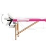 Klappbare Massageliege 2 Zonen aus weißem und rosa Holz von vidaXL, Massageliegen - Ref: Foro24-110210, Preis: 141,36 €, Raba...