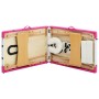 Camilla de masaje plegable 2 zonas madera blanco y rosa de vidaXL, Mesas de masaje - Ref: Foro24-110210, Precio: 141,36 €, De...