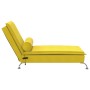 Sofá diván de masaje con cojín de terciopelo amarillo de vidaXL, Divanes - Ref: Foro24-379465, Precio: 130,99 €, Descuento: %