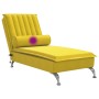 Sofá diván de masaje con cojín de terciopelo amarillo de vidaXL, Divanes - Ref: Foro24-379465, Precio: 130,99 €, Descuento: %