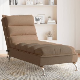 Massage-Diwansofa mit braunen Stoffkissen von vidaXL, Tagesbetten - Ref: Foro24-379478, Preis: 169,12 €, Rabatt: %