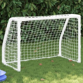 Children's soccer goals and ball 2 pcs white metal 64x35x48 cm by vidaXL, soccer goals - Ref: Foro24-4008436, Price: 52,99 €,...