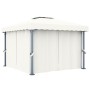 Pavillon mit cremeweißem Aluminiumvorhang 3x3 m von vidaXL, Zelte und Pavillons - Ref: Foro24-3053377, Preis: 456,56 €, Rabat...