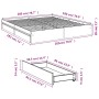 Concrete gray engineered wood bed with drawers 180x200 cm by vidaXL, Beds and slatted bases - Ref: Foro24-3280639, Price: 170...