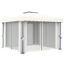 Gazebo with cream white aluminum curtain 3x3 m by vidaXL, Tents and gazebos - Ref: Foro24-3053377, Price: 456,56 €, Discount: %