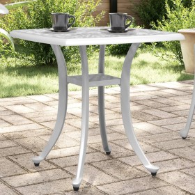 White cast aluminum garden table 53x53x53 cm by vidaXL, Garden tables - Ref: Foro24-4002817, Price: 66,99 €, Discount: %