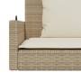 Banco columpio con cojines ratán sintético beige 119x56x48 cm de vidaXL, Bancos de jardín - Ref: Foro24-365632, Precio: 125,3...