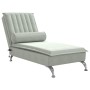 Massage Divan Sofa with Light Gray Velvet Cushion by vidaXL, Daybeds - Ref: Foro24-379459, Price: 131,67 €, Discount: %