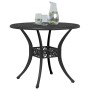 Black cast aluminum garden table Ø90x75 cm by vidaXL, Garden tables - Ref: Foro24-4002808, Price: 213,24 €, Discount: %