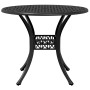 Black cast aluminum garden table Ø90x75 cm by vidaXL, Garden tables - Ref: Foro24-4002808, Price: 213,24 €, Discount: %