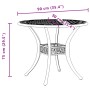 Black cast aluminum garden table Ø90x75 cm by vidaXL, Garden tables - Ref: Foro24-4002808, Price: 213,24 €, Discount: %