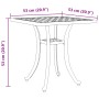 Black cast aluminum garden table 80x80x75 cm by vidaXL, Garden tables - Ref: Foro24-4002820, Price: 66,54 €, Discount: %