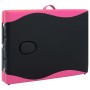 Camilla de masaje plegable 3 zonas aluminio negro y rosa de vidaXL, Mesas de masaje - Ref: Foro24-110240, Precio: 163,53 €, D...