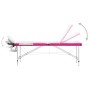 Klappbare Massageliege 3 Zonen weißes und rosa Aluminium von vidaXL, Massageliegen - Ref: Foro24-110242, Preis: 195,02 €, Rab...