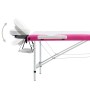 Klappbare Massageliege 3 Zonen weißes und rosa Aluminium von vidaXL, Massageliegen - Ref: Foro24-110242, Preis: 195,02 €, Rab...