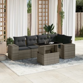 6-piece garden furniture set and gray synthetic rattan cushions by vidaXL, Garden sets - Ref: Foro24-3269150, Price: 477,70 €...