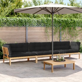 Gartenpaletten-Sofagarnitur und Kissen 4-teilig aus Akazienholz von vidaXL, Outdoor-Sofas - Ref: Foro24-3209370, Preis: 621,9...