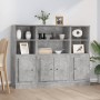 Hohes Sideboard aus 3-teiligem betongrauem Sperrholz von vidaXL, Sideboards - Ref: Foro24-3185307, Preis: 167,13 €, Rabatt: %