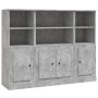 High sideboard 3 pieces concrete gray plywood by vidaXL, Sideboards - Ref: Foro24-3185307, Price: 169,57 €, Discount: %