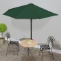 Green aluminum semicircular balcony umbrella 300x155cm by vidaXL, Umbrellas - Ref: Foro24-44592, Price: 48,41 €, Discount: %