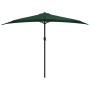 Green aluminum semicircular balcony umbrella 300x155cm by vidaXL, Umbrellas - Ref: Foro24-44592, Price: 48,41 €, Discount: %