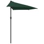 Green aluminum semicircular balcony umbrella 300x155cm by vidaXL, Umbrellas - Ref: Foro24-44592, Price: 48,41 €, Discount: %