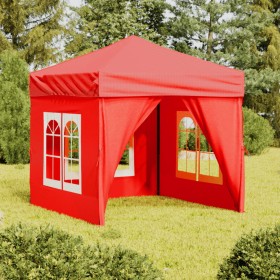 Carpa para fiestas plegable con paredes laterales rojo 2x2 m de vidaXL, Carpas y cenadores - Ref: Foro24-93506, Precio: 113,5...