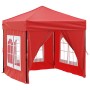 Faltbares Partyzelt mit roten Seitenwänden 2x2 m von vidaXL, Zelte und Pavillons - Ref: Foro24-93506, Preis: 114,41 €, Rabatt: %