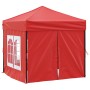 Faltbares Partyzelt mit roten Seitenwänden 2x2 m von vidaXL, Zelte und Pavillons - Ref: Foro24-93506, Preis: 113,51 €, Rabatt: %