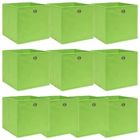 Aufbewahrungsboxen 10 Stück grüner Stoff 32x32x32 cm von vidaXL, Aufbewahrungskörbe - Ref: Foro24-288371, Preis: 51,18 €, Rab...